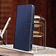 Acheter Avizar Étui Portefeuille pour iPhone 14 Plus Chesterfield Grainé Fonction Stand Bleu nuit