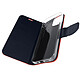 Avizar Étui pour iPhone 14 Pro Portefeuille Porte carte Support Vidéo rouge et bleu - Étui folio spécialement conçu pour votre Apple iPhone 14 Pro
