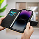 Avizar Étui pour iPhone 14 Pro Portefeuille Porte carte Support Vidéo or et noir pas cher