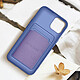 Acheter Forcell Coque iPhone 12 et 12 Pro Silicone Souple Porte-carte Forcell Violet