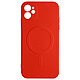 Avizar Coque Magsafe iPhone 12 Mini Silicone Intérieur Soft-touch Mag Cover rouge - Coque de protection, Mag Cover conçue pour iPhone 12 Mini