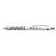 ROTRING Porte-mines fin Tikky 0,5 mm Grip Pointe Métal Chromée Blanc Porte-mines