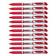 PENTEL Stylo Roller Encre Gel Liquid EnerGel BL57 Pointe 0,7mm Rouge x 12 Stylo roller