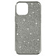 Avizar Coque pour iPhone 14 Plus en Structure Bi-Matière avec Feuille Pailletée Argent - Coque pour iPhone 14 Plus à conception multicouches avec feuille pailletée pour protection et style