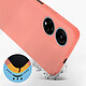 Avis Avizar Coque Honor X7 Silicone Semi-rigide Soft-touch Fine Rose Pale