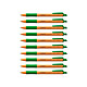 STABILO Stylo Bille Rétractable POINTBALL Tracé 0,5 mm Vert x 10 Stylo à bille