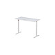 MTinternational Bureau électrique blanc (160x80cm) (MT7TE16080-BLC) Plateau Blanc et Piétement Blanc - 2 moteurs et 3 mémoires