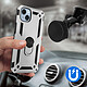 Avizar Coque pour iPhone 14 Hybride Antichoc Bague de maintien Support Vidéo argent pas cher