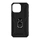 Avizar Coque pour iPhone 14 Pro Max Hybride Bague de maintien Support Vidéo noir - Coque bi-matière spécialement conçue pour votre Apple iPhone 14 Pro Max