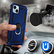 Avizar Coque pour iPhone 14 Hybride Antichoc Bague de maintien Support Vidéo bleu nuit pas cher
