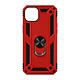 Avizar Coque pour iPhone 14 Hybride Antichoc Bague de maintien Support Vidéo rouge - Coque bi-matière spécialement conçue pour votre Apple iPhone 14