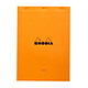 RHODIA Bloc ORANGE N°18 21x29,7cm 80F agrafées 80g ligné & marge Bloc-note