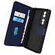 Avizar Étui Portefeuille pour Honor 70 Chesterfield Grainé Fonction Stand Bleu nuit - Protection complète contre rayures, chocs et usure quotidienne pour votre Honor 70