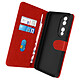 Avizar Housse pour Honor 70 Clapet Portefeuille Fonction Support Vidéo Rouge Étui de la série Chesterfield spécialement conçu pour Honor 70