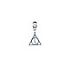 Harry Potter - Breloque plaquée argent Deathly Hallows Breloque plaquée argent Harry Potter, modèle Deathly Hallows.