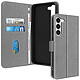 Avizar Étui pour Samsung Galaxy S23 Clapet Portefeuille Fonction Support Vidéo Gris - Étui violet de la série Chesterfield spécialement conçu pour Samsung Galaxy S23