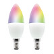METRONIC - Ampoule intelligente Wi-Fi E14 LED RGB 5W (pack de 2) pour 495718 L’ampoule intelligente Wi-Fi E14 LED permet de contrôler l'éclairage, de choisir sa couleur et son intensité lumineuse avec son smartphone ou en vocal