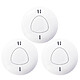 Daewoo - Pack de 3 détecteurs de fumée connectés WSD301 compatibles avec les alarmes Touch AM301, Touch XL AM302 et Vigilia Soyez prévenu d'un début d'incendie dans votre domicile, directement sur votre téléphone mobile même si vous n'êtes pas sur place.