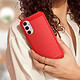 Acheter Avizar Coque pour Samsung Galaxy A34 5G Renforcée Souple Carbone Effet Brossé Rouge