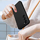 Avizar Coque pour Samsung Galaxy S23 Silicone Semi-rigide Finition Soft-touch Noir pas cher