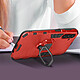 Avizar Coque pour Samsung A14 4G et 5G Hybride Antichoc Bague Métallique Support rouge pas cher