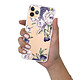 LaCoqueFrançaise Coque iPhone 11 Pro Max 360 intégrale transparente Motif Pivoines Violettes Tendance . pas cher