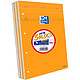 OXFORD Lot de 3 Bloc-Notes Agrafés Format A4+ 160 Pages Grands Carreaux Perforées x 7 Bloc-note