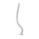 UP & DESK passe-câble vertical articulé (blanc) Passe-câble vertical articulé pour bureau assis debout TheDesk