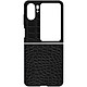 Avizar Coque Cuir pour Oppo Find N2 Flip Effet Croco Bords Surélevés Noir Coque en cuir conçue spécialement pour votre Oppo Find N2 Flip