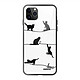 Evetane Coque en verre trempé iPhone 11 Pro Chat Lignes . Coque en verre trempé iPhone 11 Pro Chat Lignes Ecriture Tendance et Design .