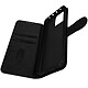 Avizar Étui Portefeuille pour Redmi 13 Chesterfield Grainé Fonction Stand Noir - Protection complète contre rayures, chocs et usure quotidienne pour votre Redmi 13