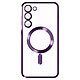 Avizar Coque pour Galaxy S23 compatible Magsafe avec bord Chromé Violet - Coque MagSafe pour Samsung S23 avec anneau magnétique intégré et protection caméra