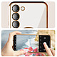 Avizar Coque MagSafe pour Samsung S23 silicone protection caméra Transparent / Doré pas cher