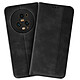 Avizar Étui pour Honor Magic 5 Pro portefeuille support vidéo motif croisillon Noir pas cher