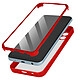 Avizar Coque pour Redmi A1 et Redmi A2 dos plexiglas et avant polymère Contour Rouge - Coque de protection spécifique au appareil