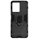 Avizar Coque pour Xiaomi Redmi Note 12 5G et 4G Antichoc avec Anneau Support Noir Coque ultra-résistante avec bague conçue spécialement, pour votre appareil
