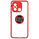 Avizar Coque pour Redmi 12C Antichoc avec Anneau Magnétique Rotatif Rouge - Cette coque pour Redmi 12C affiche un dos rigide en polycarbonate, à surface mate résistante aux rayures et aux traces