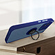 Avizar Coque pour Xiaomi Redmi 12C Bi-matière Bague Métallique Support Vidéo bleu pas cher