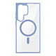 Avizar Coque MagSafe pour Samsung S23 Ultra Dos Rigide Contour Silicone Bleu Lavande Coque de protection réalisée spécifiquement pour Samsung Galaxy S23 Ultra