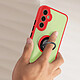Avis Avizar Coque pour Galaxy A34 5G Antichoc avec Anneau Magnétique Rotatif Rouge