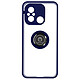 Avizar Coque pour Xiaomi Redmi 12C Bi-matière Bague Métallique Support Vidéo bleu Coque de protection avec un anneau de maintien conçue spécialement pour votre Xiaomi Redmi 12C