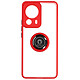 Avizar Coque pour Xiaomi 13 Lite Bi-matière Bague Métallique Support Vidéo rouge Coque de protection avec un anneau de maintien conçue spécialement pour votre Xiaomi 13 Lite