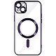 Avizar Coque MagSafe pour iPhone 13 Silicone Protection Caméra Contour Chromé Violet - Coque MagSafe conçue spécifiquement pour votre Apple iPhone 13