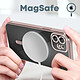 Avis Avizar Coque MagSafe pour iPhone 12 Silicone Protection Caméra Contour Chromé Rose Gold