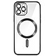 Avizar Coque MagSafe pour iPhone 12 Pro Silicone Protection Caméra Contour Chromé Noir - Coque MagSafe conçue spécifiquement pour votre Apple iPhone 12 Pro
