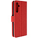 Avizar Étui pour Samsung Galaxy A54 5G Clapet Porte-carte Fonction Support Vidéo Rouge - Étui de la série Chesterfield spécialement conçu pour Samsung Galaxy A54 5G