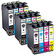 COMETE, Entreprise française - 29XL - Pack de 12 Cartouches 29XL compatibles Epson 29 XL - Noir et Couleur 12 Cartouches 29XL compatibles Epson 29 XL T2991 T1992 T1993 T2994 T2996 C13T29964012