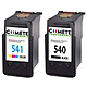 COMETE - 540/541 - 2 cartouches compatibles CANON 540 541 PG-540 CL-541 - Noir - Marque française 2 cartouches compatibles CANON 540 541 PG-540 CL-541