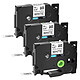 COMETE - TZe-S231 - 3 Rubans TZe-S231 Noir sur Blanc pour etiqueteuse Brother - Marque française 3 Rubans TZe-S231 Noir sur Blanc cassette recharge pour étiqueteuse Brother