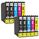 COMETE - Marque française - T1285 - 10 Cartouches d'encre Compatibles avec Epson T128 T1281 T1282 T1283 T1284 T1285 - 10 Cartouches d'encre Compatibles avec Epson T128 T1281 T1282 T1283 T1284 pour Epson Stylus